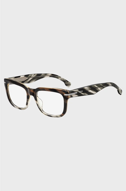 PATTERNED-ACETATE OPTICAL FRAMES WITH TEMPLE LOGO