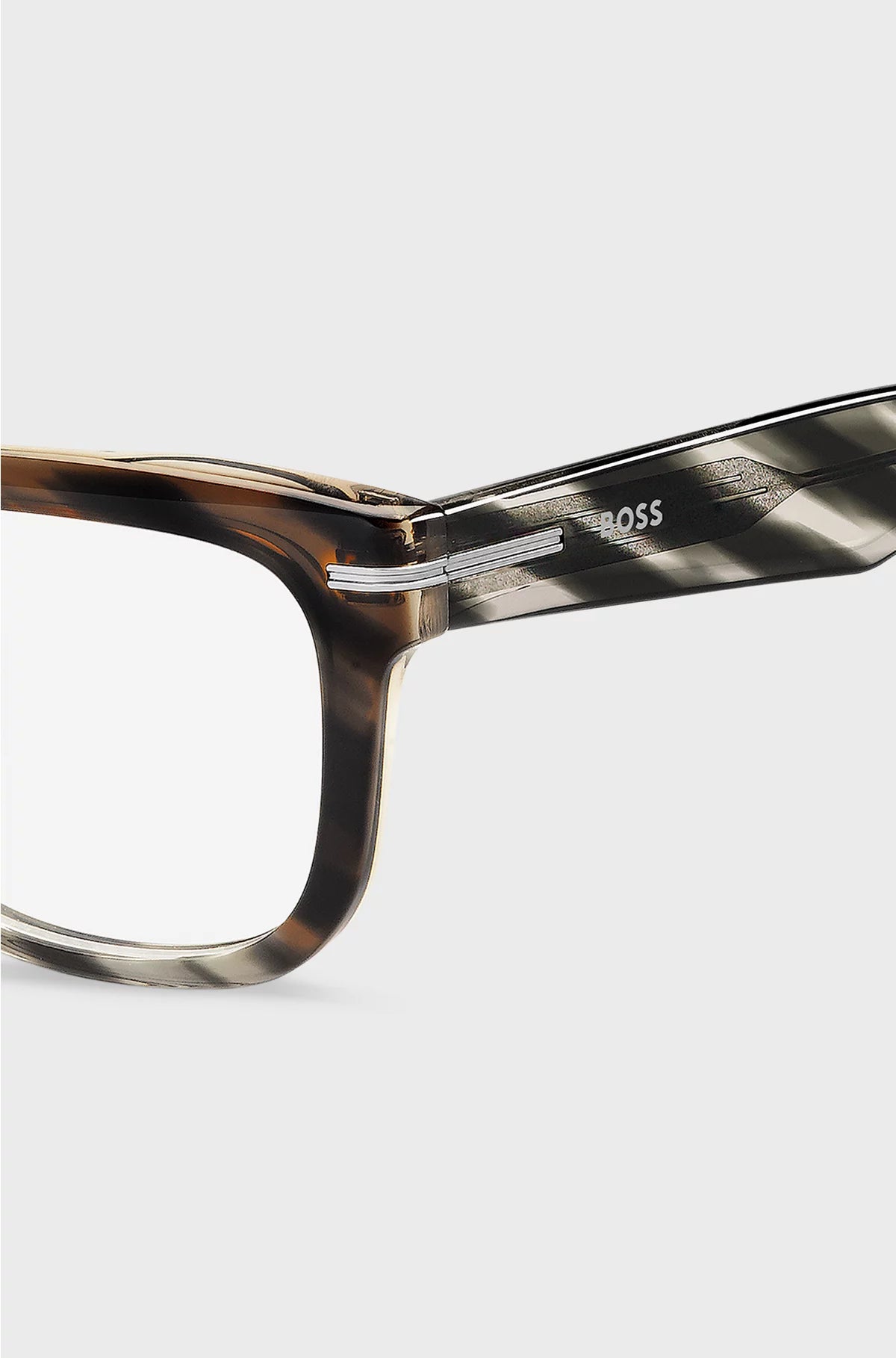 PATTERNED-ACETATE OPTICAL FRAMES WITH TEMPLE LOGO