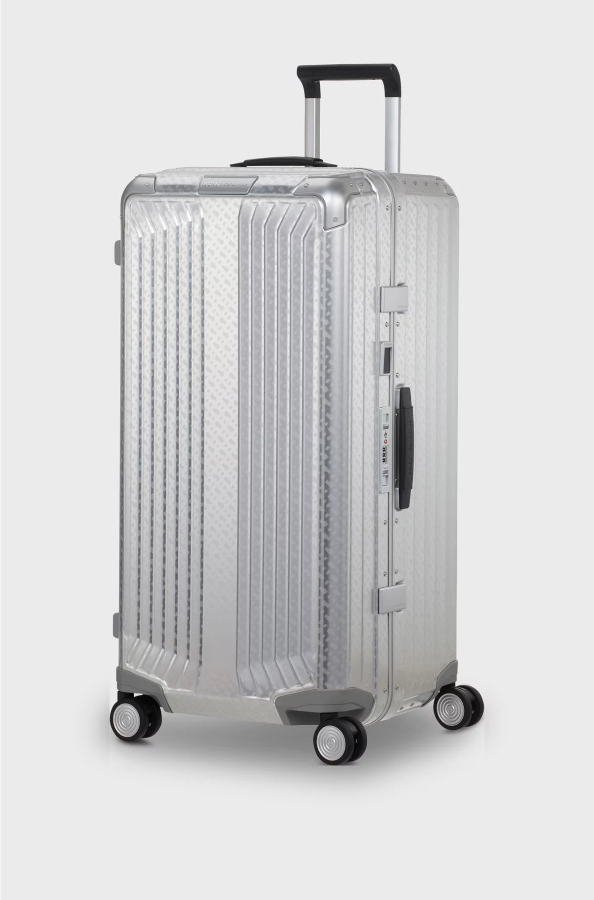 SILVER ALUMINIUM TRUNK SUITCASE 80CM