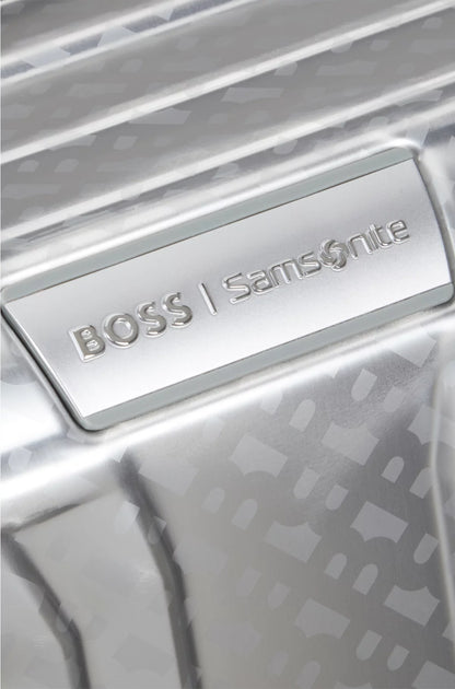 SILVER ALUMINIUM TRUNK SUITCASE 80CM