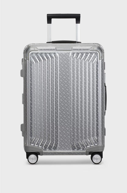 SILVER ALUMINIUM CABIN-SIZE SUITCASE 55CM