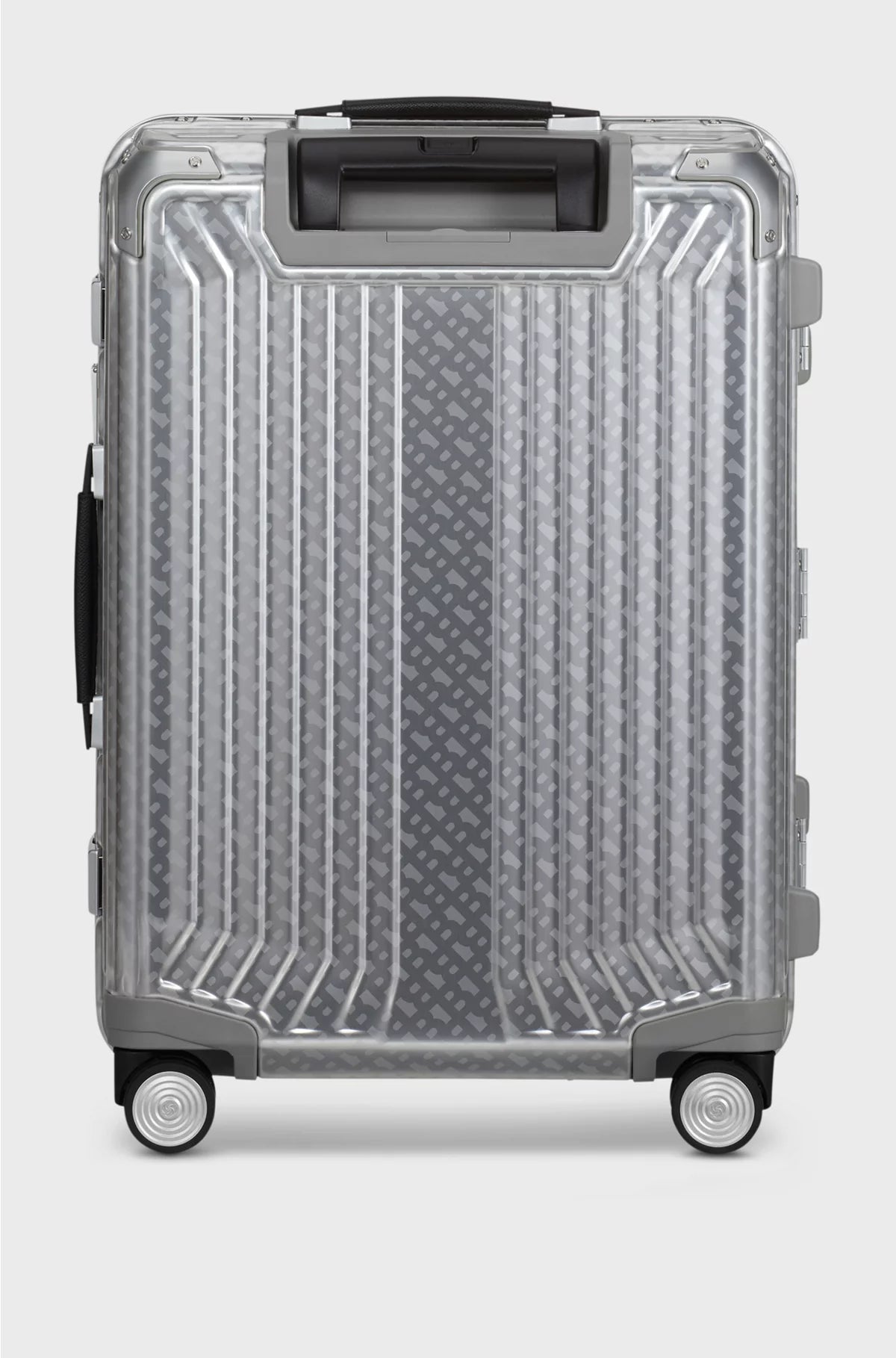 SILVER ALUMINIUM CABIN-SIZE SUITCASE 55CM