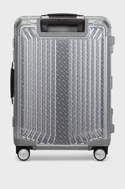 SILVER ALUMINIUM CABIN-SIZE SUITCASE 55CM
