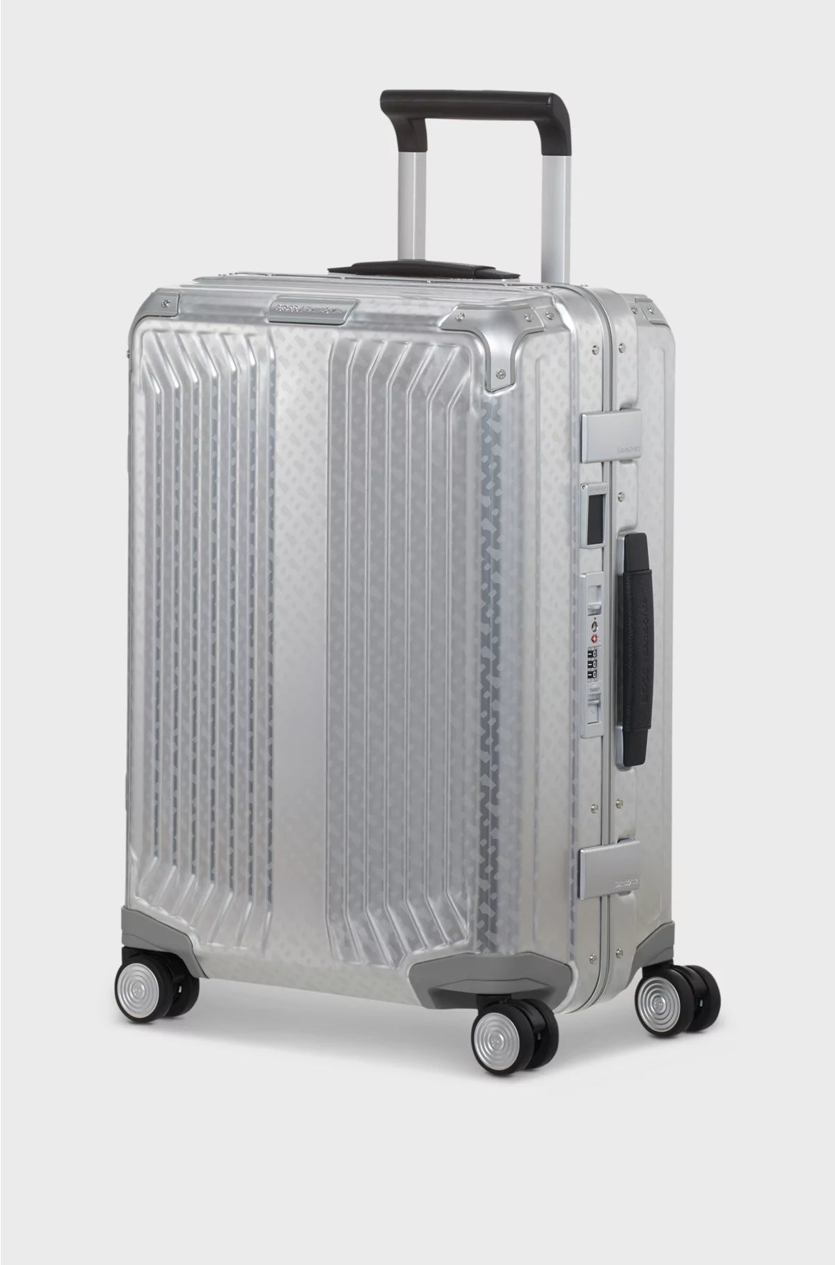 SILVER ALUMINIUM CABIN-SIZE SUITCASE 55CM