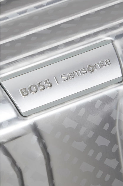 SILVER ALUMINIUM CABIN-SIZE SUITCASE 55CM