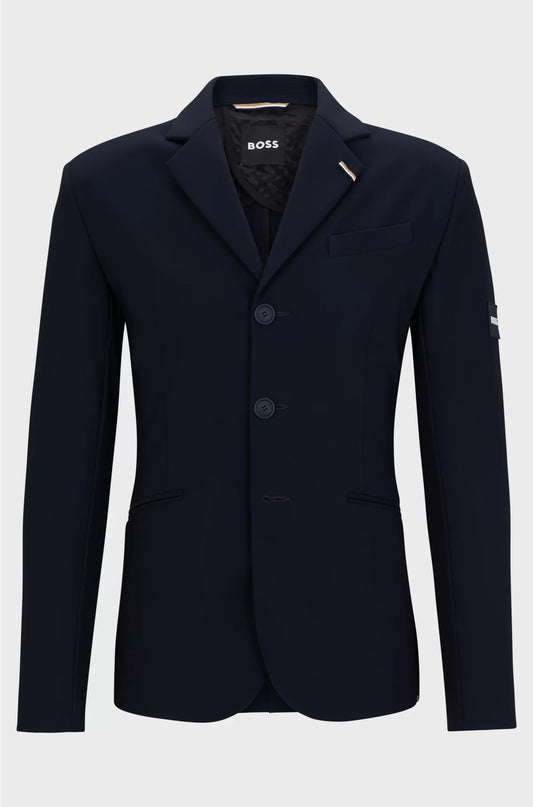 EQUESTRIAN SHOW JACKET WITH LOGO PATCH AND SIGNATURE STRIPE