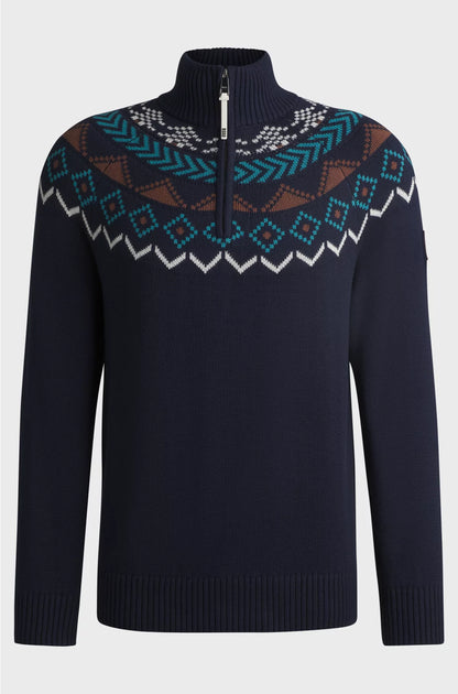 EQUESTRIAN TROYER SWEATER WITH KNITTED PATTERN
