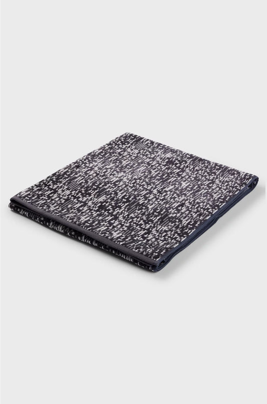 BLUE COTTON-JACQUARD BATH SHEET WITH SATEEN BORDER