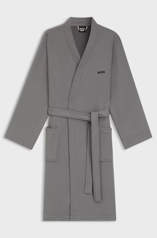 COTTON-TERRY DRESSING GOWN WITH QUICK-DRY INNER