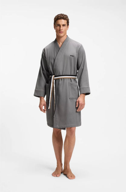 COTTON-TERRY DRESSING GOWN WITH QUICK-DRY INNER