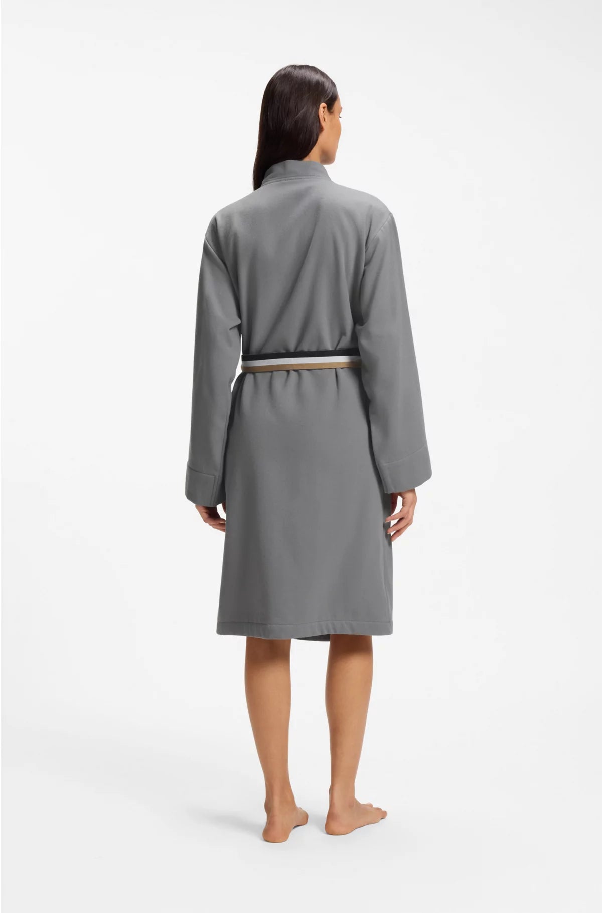 COTTON-TERRY DRESSING GOWN WITH QUICK-DRY INNER