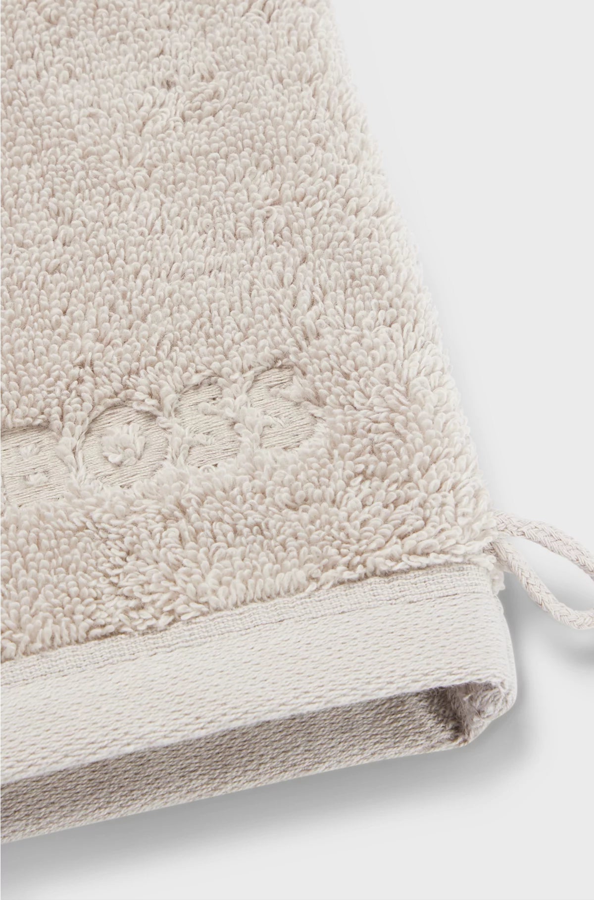 LOGO-EMBROIDERED WASH MITT IN AEGEAN COTTON
