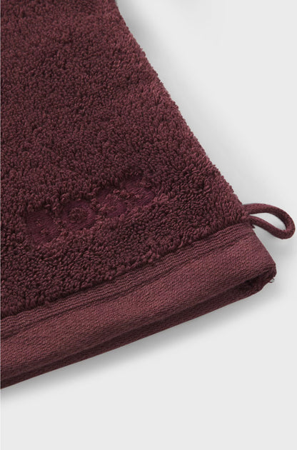 LOGO WASHING MITT IN AEGEAN COTTON